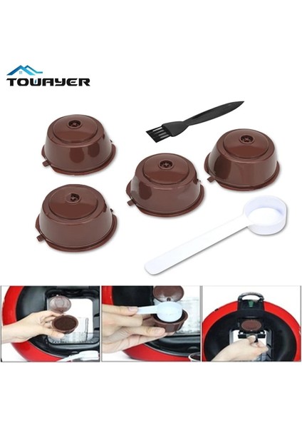 Çoklu Stil Of Makinesi Doldurulabilir Kahve Kapsülü Fincan Kahve Makinesi Yeniden Kullanılabilir Kapsül Kahve Fincanı Pod Filtresi Dolce Gusto Için Uygun (Yurt Dışından) fiyatları