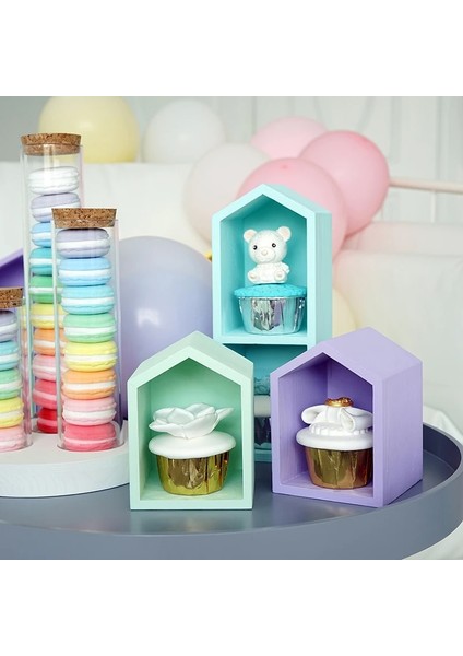 No.5 Tarzı Sweetgo Cupcakepush Için 2 Katmanlar Ahşap Ev Süsleme Kek Tatlı Masa Nordic Fores Düğün Sahne Araçları Renkli Standlar Tutucu (Yurt Dışından) modelleri