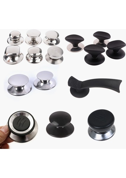 Yeşil Stil Adet Tencere Tencere Tava Kapağı Değiştirme El Tutma Kapağı Düğme Kolu Mutfak Dairesel Tutma Düğmesi Vida Kolu (Yurt Dışından) modelleri