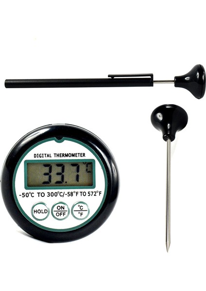 Dijital LCD Taşınabilir Gıda Pişirme Süt Et Barbekü Barbekü Kahve Probu Termometre Test Mutfak Aletleri Elektronik Test Ölçer (Yurt Dışından)