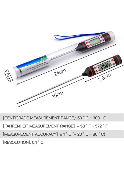 Bir Stil TP300 Gıda Termometresi Mutfak Termometresi Barbekü Elektronik Fırın Termometre Et Suyu Süt Pişirme Gıda Probu Mutfak Aletleri (Yurt Dışından) indirimleri