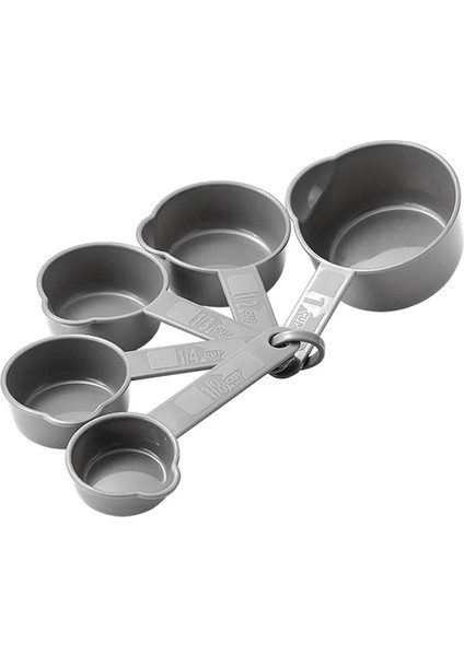 Gri-5 Adet Bardak Stili Plastik Olecranon Ölçme Fincan Ölçme Kaşığı Set Ece Dereceli Ölçme Kaşığı Set Ev Pişirme Araçları Mutfak S (Yurt Dışından)