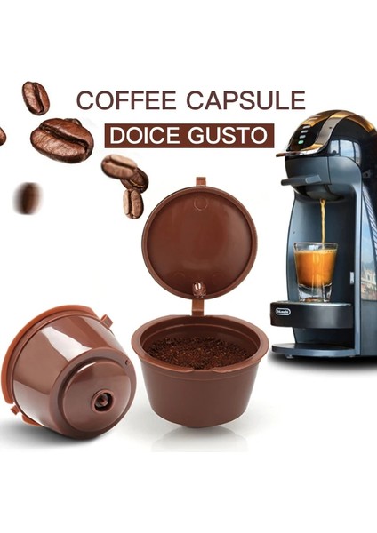 5 Adet Kahverengi Tarzı Nespresso Of Kapsül Nestle Dolce Gusto Kapsül Yeniden Kullanılabilir Kahve Filtresi Kapsül Makinesi Barista Kahve Aksesuarları (Yurt Dışından) fiyatları