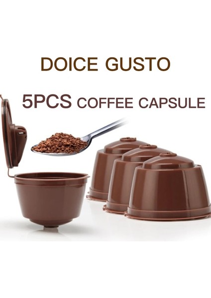 5 Adet Kahverengi Tarzı Nespresso Of Kapsül Nestle Dolce Gusto Kapsül Yeniden Kullanılabilir Kahve Filtresi Kapsül Makinesi Barista Kahve Aksesuarları (Yurt Dışından) indirimleri