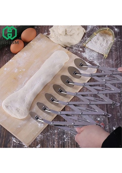 3 Tekerlek Stili Paslanmaz Çelik Tekerlekler Kesici Ayarlanabilir Hamur Bölücü Yan Makaralı Bıçak Pasta Bıçağı Pizza Soyucu Mutfak Bakeware Araçları (Yurt Dışından)
