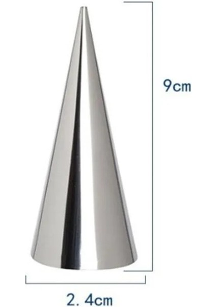 S Tarzı 6 Adet Yüksek Li Konik Tüp Koni Rulo Kalıpları Paslanmaz Çelik Spiral Kruvasan Kalıpları Krem Boynuzlu Kek Ekmek Kalıbı (Yurt Dışından)