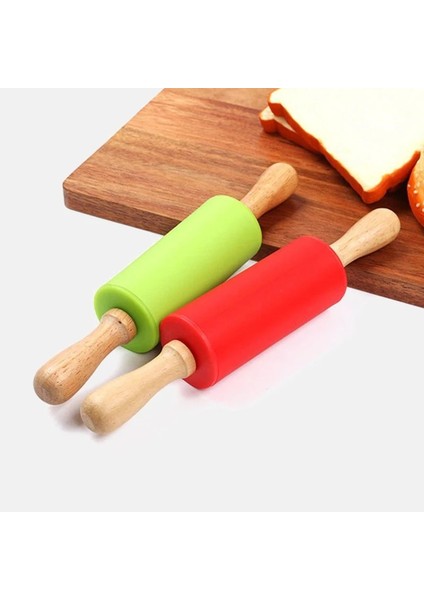 Yeşil S Tarzı Yapışmaz Ahşap Saplı Atry Hamur Unu Rulo Silikon Haddeleme Mutfak Pişirme Pişirme Araçları Noel Oklava (Yurt Dışından) modelleri