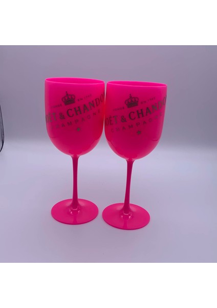 2 Adet Pembe Stil Plastik Kokteyl Kupaları Kadeh Ps Akrilik Bardaklar Şampanya Flütleri Parti Camı Özelleştirilebilir Logo (Yurt Dışından)