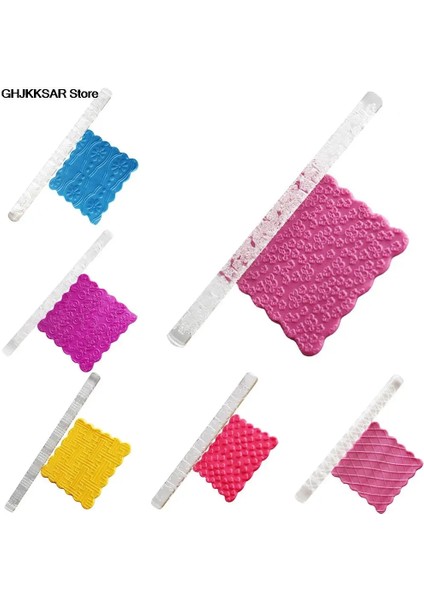 Gök Mavisi Tarzı Dokulu Kabartma Oklava Fondan Kek Rulo Bakeware Araçları Dekorasyon Pasta Araçları Fincan Üst Yapışmaz Haddeleme (Yurt Dışından) fiyatları