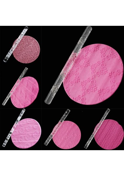 Gök Mavisi Tarzı Dokulu Kabartma Oklava Fondan Kek Rulo Bakeware Araçları Dekorasyon Pasta Araçları Fincan Üst Yapışmaz Haddeleme (Yurt Dışından) fırsatları