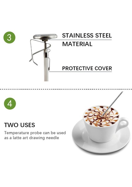 Siyah-Kasasız Stil Paslanmaz Çelik Taşınabilir Arama Probu Termometre Mutfak Yemek Pişirme Için Süt Kahve 0 Ila 100°C Anında Okuma Probu Termometresi (Yurt Dışından) fırsatları