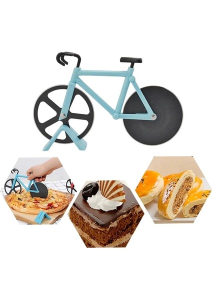 C01 Stili Bisiklet Pizza Kesici Tekerlek Paslanmaz Çelik Bisiklet Rulo Pizza Chopper Dilimleme Mutfak Gadget Bıçakları Waffle Çerezler Için Tekerlek Kullanımı (Yurt Dışından) fiyatları
