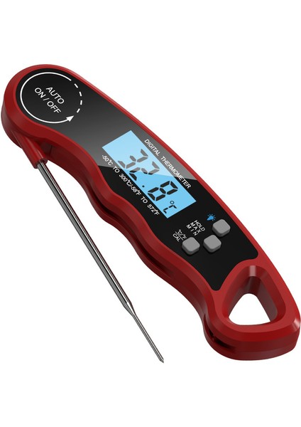Kırmızı Stil Yeni Katlanır Gıda Termometresi Elektronik Et Barbekü Termometresi Bebek Süt Sıcaklık Mutfak Pişirme Termometresi Mutfak Aletleri (Yurt Dışından)