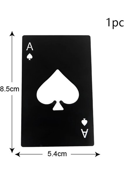 1 Adet Siyah Stil Çok Amaçlı Poker Şişe Açacakları Çok Işlevli Cep Mini Kart Bira Kapağı Sökücü Yaratıcı Maça Açacağı Bar Aracı Aksesuarları (Yurt Dışından)