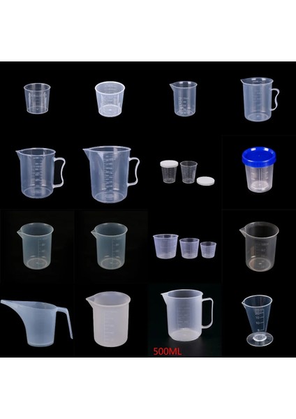 100ML 2 Adet Stil 1- ml Plastik Dereceli Ölçü Kabı Sıvı Kabı Epoksi Relicone Yapma Aleti Şeffaf Karıştırma Kabı (Yurt Dışından)