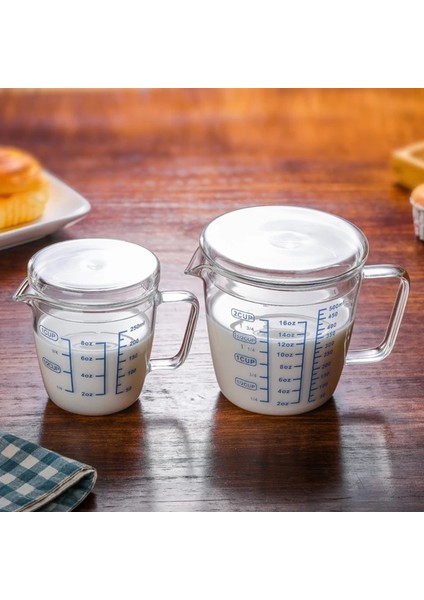 Kapak Stili Yok 500ML 2022 Yeni 250ML 500ML Isıya Dayanıklı Cam Ölçme Fincan Süt Tartı Mikrodalga Ölçü Kapaklı Sürahi (Yurt Dışından) modelleri