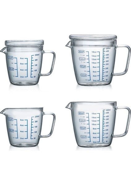 Kapak Stili Yok 500ML 2022 Yeni 250ML 500ML Isıya Dayanıklı Cam Ölçme Fincan Süt Tartı Mikrodalga Ölçü Kapaklı Sürahi (Yurt Dışından) fırsatları