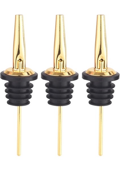 3 Altın Tarzı Paslanmaz Çelik Likör Şişesi Dökücüler Likör, Sirke, Şurup Veya Zeytinyağı Dökmek Için Konik Ağızlı Yağ Dispenseri Şişe Ağızları (Yurt Dışından)