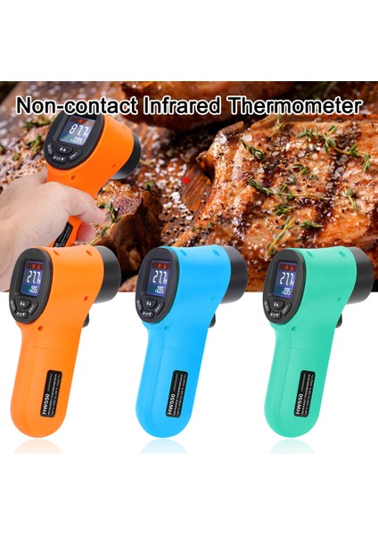 Yeşil Stil El Kızılötesi Termometre -50~550°C Barbekü Et Süt Gıda Sıcaklık Tabancası Temassız Mutfak Dijital Termometre Sensörü (Yurt Dışından) fiyatları