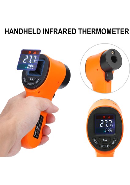 Yeşil Stil El Kızılötesi Termometre -50~550°C Barbekü Et Süt Gıda Sıcaklık Tabancası Temassız Mutfak Dijital Termometre Sensörü (Yurt Dışından) modelleri