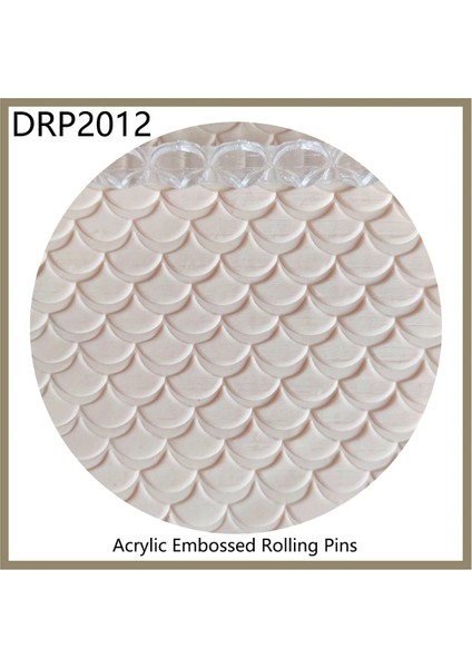 DRP2012 Stili 0,8 Inçx7,8 Inç Mutfak Aksesuarları Fırın Hamur Aletleri Fondan Dekorasyon Akrilik Kabartmalı 3D Oklava Desenli (Yurt Dışından)