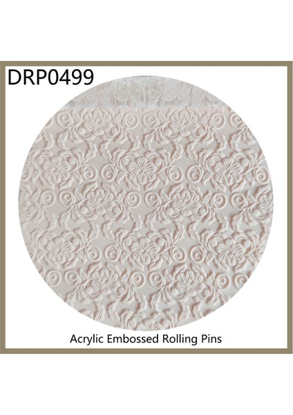 DRP2012 Stili 0,8 Inçx7,8 Inç Mutfak Aksesuarları Fırın Hamur Aletleri Fondan Dekorasyon Akrilik Kabartmalı 3D Oklava Desenli (Yurt Dışından) fırsatları