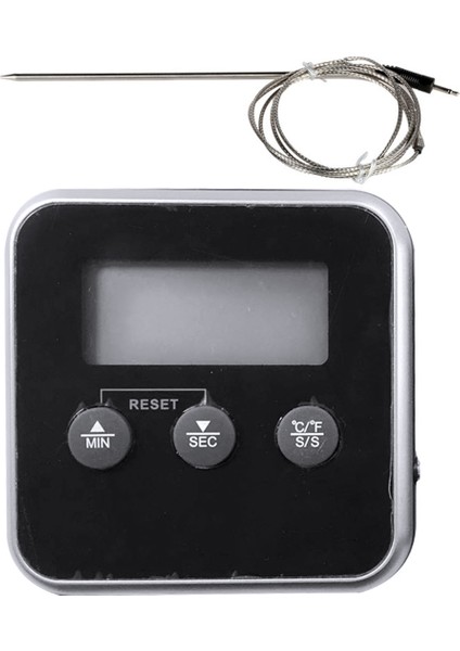 Yeşil Stil Profesyonel Zamanlayıcı Gıda Barbekü Et Termometre Uzaktan Prob Fırın Sıcaklık Göstergesi Uyarısı ile Anında Okuma Dijital Termometre (Yurt Dışından)