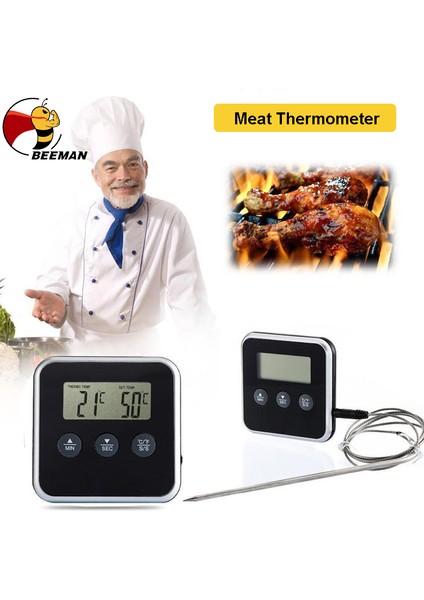 Yeşil Stil Profesyonel Zamanlayıcı Gıda Barbekü Et Termometre Uzaktan Prob Fırın Sıcaklık Göstergesi Uyarısı ile Anında Okuma Dijital Termometre (Yurt Dışından) fiyatları