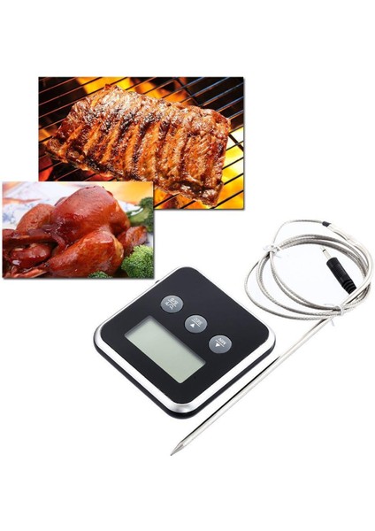 Yeşil Stil Profesyonel Zamanlayıcı Gıda Barbekü Et Termometre Uzaktan Prob Fırın Sıcaklık Göstergesi Uyarısı ile Anında Okuma Dijital Termometre (Yurt Dışından) fırsatları