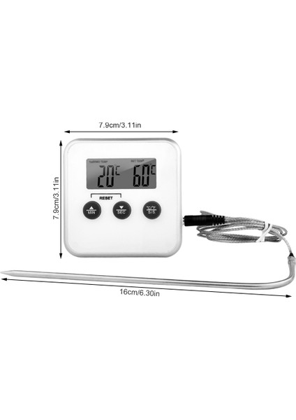 Beyaz Stil Dijital Elektronik Gıda Termometre Probu Barbekü Et Su Yağı Hızlı Okuma Yağı Kızartma Kahve Araçları Ev Kapalı Pişirme Aletleri (Yurt Dışından)