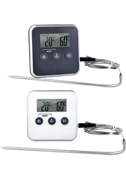 Beyaz Stil Dijital Elektronik Gıda Termometre Probu Barbekü Et Su Yağı Hızlı Okuma Yağı Kızartma Kahve Araçları Ev Kapalı Pişirme Aletleri (Yurt Dışından) fiyatları