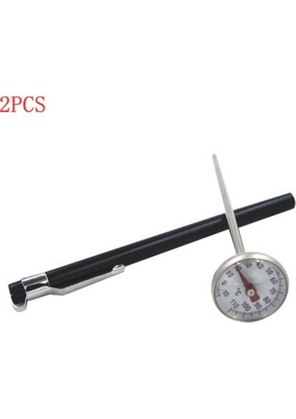 2 Adet Tarzı Yeni Taşınabilir Paslanmaz Çelik Termometre Mutfak Probu Gıda Çay Su Et Süt Kahve Köpüğü Barbekü Sıcaklık Test Cihazı (Yurt Dışından)