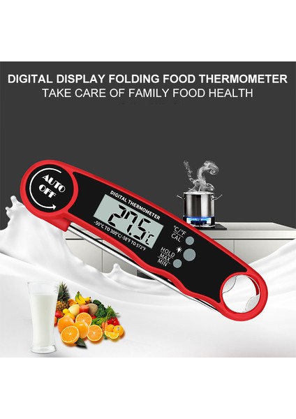 Siyah Temel Stil Dijital Termometre Mutfak Süt Gıda Su Et Barbekü Probu Termometre Su Geçirmez Pişirme Elektronik Termometre Araçları (Yurt Dışından)