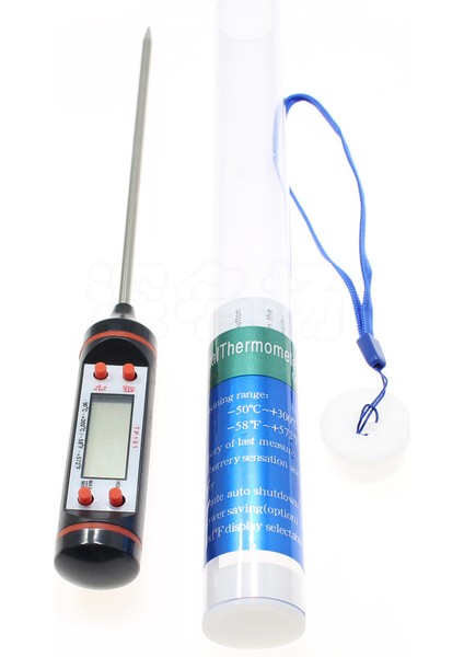 Tüp Tarzı Siyah LCD Dijital Mutfak Probu Termometre Yemek Pişirme Gıda Sıvı Dijital Termometre Et Barbekü Süt Probu Mutfak Için Cod (Yurt Dışından)