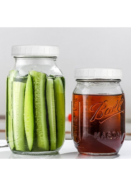 16 Paket Geniş Ağızlı Kavanoz Kapakları, Kavanozlar Için Plastik Saklama Kapakları (Yurt Dışından) fırsatları