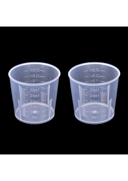 50ML 1 Adet Stil 1 Adet Şeffaf Plastik Dereceli Ölçme Fincan Pişirme Beher Sıvı Ölçü Jugcup Konteyner 15ML 30ML ml ml 0ml (Yurt Dışından)