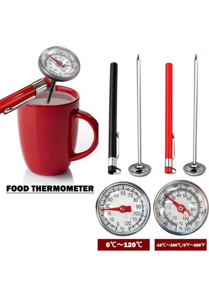 Kırmızı Stil Paslanmaz Çelik Prob Termometre Anında Okuma Mekanik Termometre Gıda Pişirme Süt Kahve Et Barbekü Sıcak Mutfak Aletleri (Yurt Dışından) fiyatları