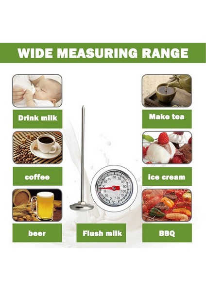 Kırmızı Stil Paslanmaz Çelik Prob Termometre Anında Okuma Mekanik Termometre Gıda Pişirme Süt Kahve Et Barbekü Sıcak Mutfak Aletleri (Yurt Dışından) fırsatları