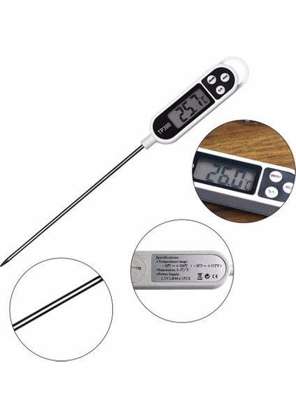 TP300 Stili Chanfong TP300 Dijital Gıda Termometre Probu Mutfak Barbekü Et Su Süt Yağı Çay Çorbası Fırın Sıcaklık Ölçme Aracı (Yurt Dışından) modelleri
