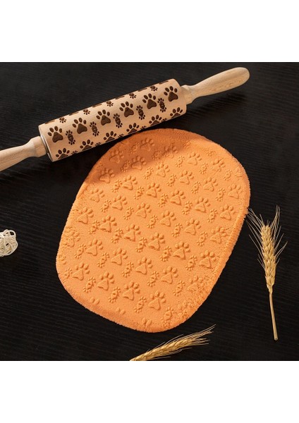 B Tarzı 35CM Noel Oklava Oyma Oyma Ahşap Kabartmalı Oklava Mutfak Aracı Fondan Kek Oyulmuş Rulo Çiçek Wisteria (Yurt Dışından) fırsatları