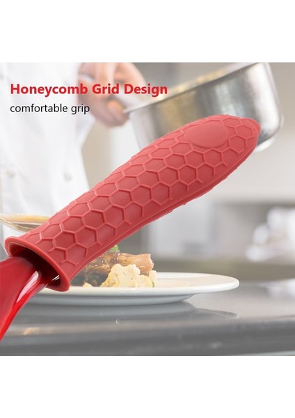 Mavi Stil Silikon Pot Kulp Petek Pot Kulp Kulp Kılıfı Haşlanma Önleyici Kaymaz Pot Kulak Klipsi Pot Kulak Kapağı (Yurt Dışından) fiyatları