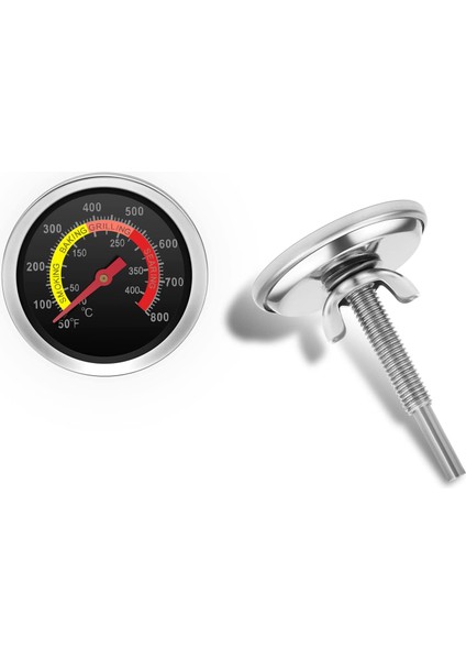 Barbekü Termometre Stili Metal Barbekü Sigara Içen Izgara Sıcaklık Ölçer Barbekü Termometre Pişirme Gıda Probu Izgara Fırın Ev Mutfak Aksesuarları (Yurt Dışından)