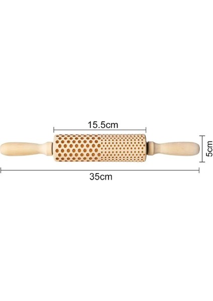 J Tarzı 35CM Noel Kabartma Oklava Çeşitli Desenler Pişirme Kurabiye Bisküvi Kek Hamur Oyma Ahşap Rulo Ren Geyiği Kar Tanesi (Yurt Dışından)