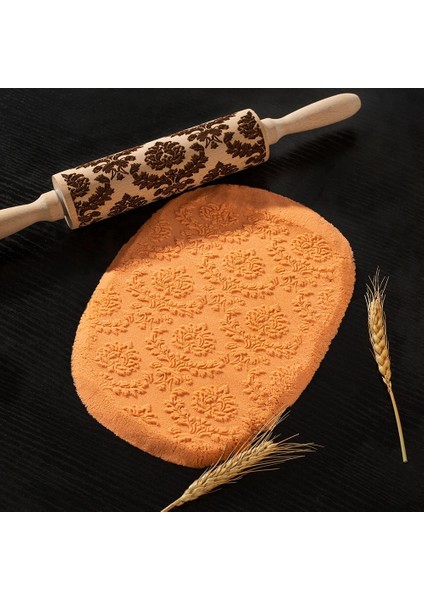 J Tarzı 35CM Noel Kabartma Oklava Çeşitli Desenler Pişirme Kurabiye Bisküvi Kek Hamur Oyma Ahşap Rulo Ren Geyiği Kar Tanesi (Yurt Dışından) indirimleri