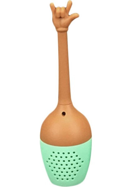 B Tarzı Komik El Işaretleri Çay Demliği Siyah Çay Süzgeci Fda Sınıfı Silikon Gevşek Yapraklı Bitki Baharat Tutucu Ev Çay Demleme Araçları (Yurt Dışından)