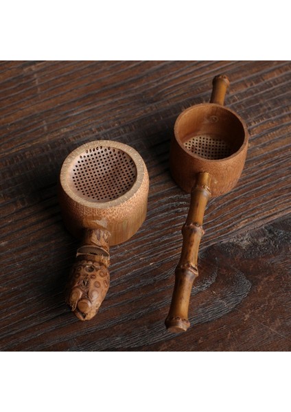 A6 Stili Japon Çay Zerafeti Çay Süzgeci Bambu Hasır Kabak Şekilli Çay Yaprakları Huni Çay Süzgeci Bambu Hasır Çay Takımı (Yurt Dışından)