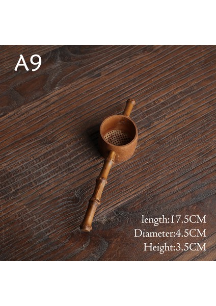 A9 Stili Japon Tarzı Çay Seremonisi Bambu Ahşap Çay Süzgeci Fileli Çay Demlik Yeniden Kullanılabilir Mutfak Aksesuarları Ev Çay Süslemesi Için (Yurt Dışından)