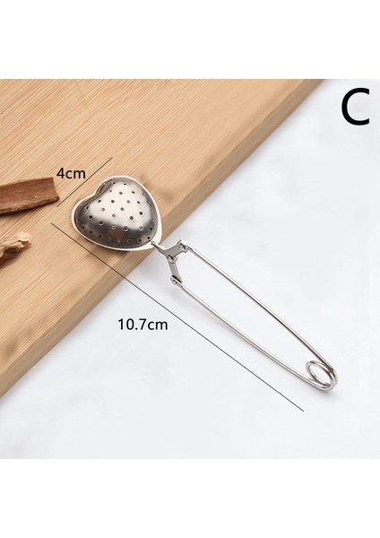 C Stili Paslanmaz Çelik Filtre Çay Demlik Şekilli Çay Demleme Süzgeci Yeniden Kullanılabilir Çay Poşeti Su Bardağı Sos Kabı Için Mutfak Gereçleri (Yurt Dışından)