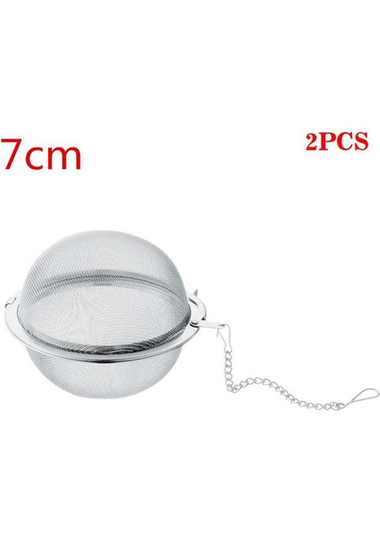 2 Adet 7cm Tarzı 2 Parça Paslanmaz Çelik Çay Süzgeci Çaydanlık Tepsi Baharat Çay Süzgeci Bitki Filtresi Çay Seti Aksesuarları Çay Demlik Çay Süzgeci Teaware (Yurt Dışından)