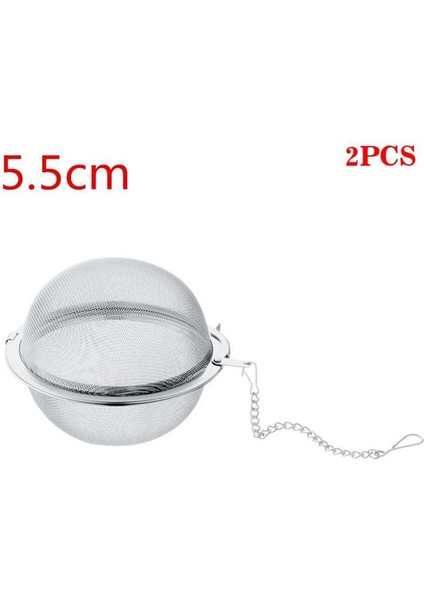 2 Adet 5.5cm Tarzı 2 Parça Paslanmaz Çelik Çay Süzgeci Çaydanlık Tepsi Baharat Çay Süzgeci Bitki Filtresi Çay Seti Aksesuarları Çay Demlik Çay Süzgeci Teaware (Yurt Dışından)